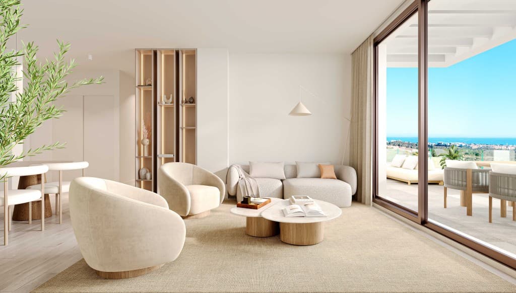 Modern Three-Bed Apartment with Sea Views in Mijas