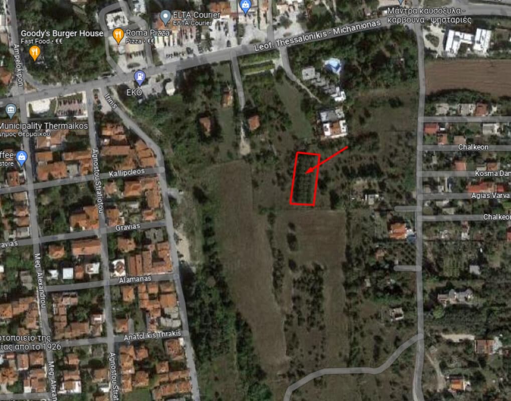 For Sale Land 825 m² in the suburbs of Thessaloniki