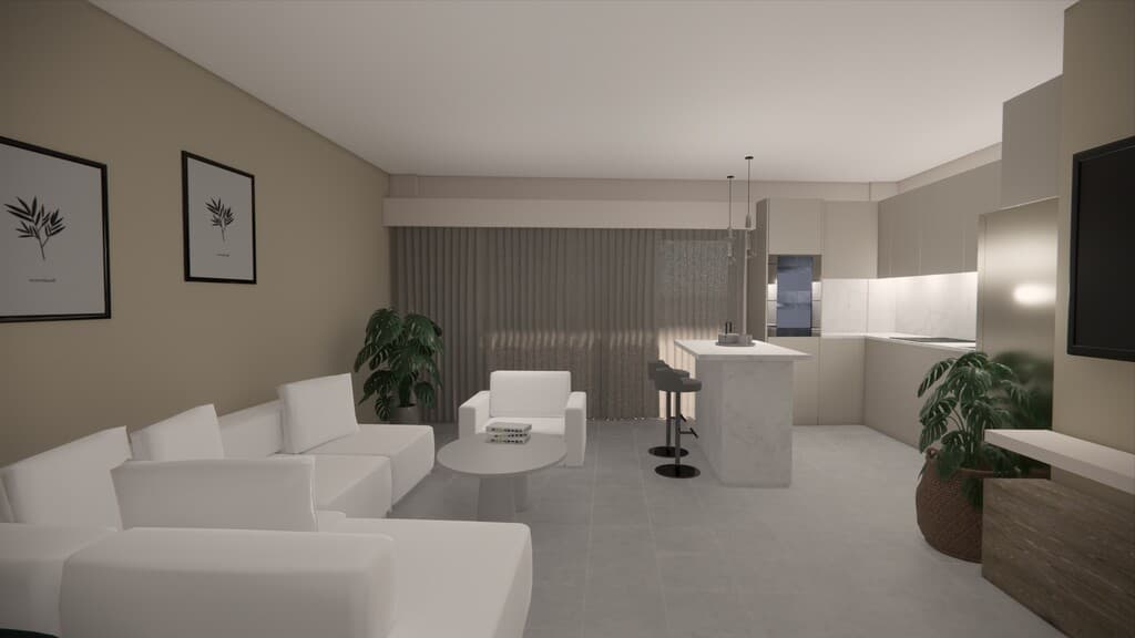 Under Construction Two-Bed Apartment in Kaminia, Athens
