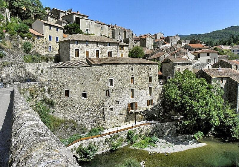 7 Bed Estate With House & Apartment, Café & Bar For Sale In Olargues Herault France
