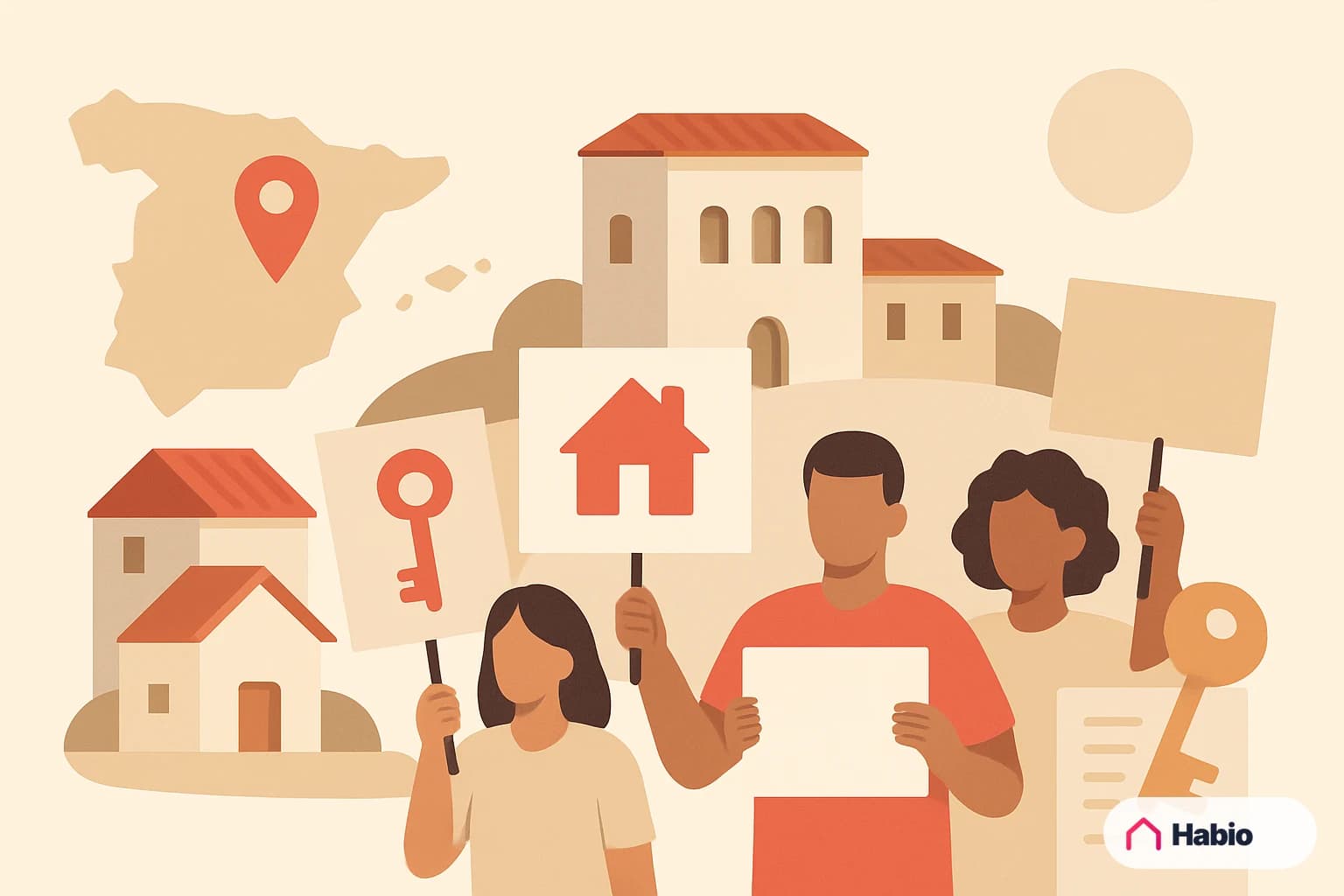 Illustration: Protests in Madrid Demand Tenant Protections Amid Housing Crisis