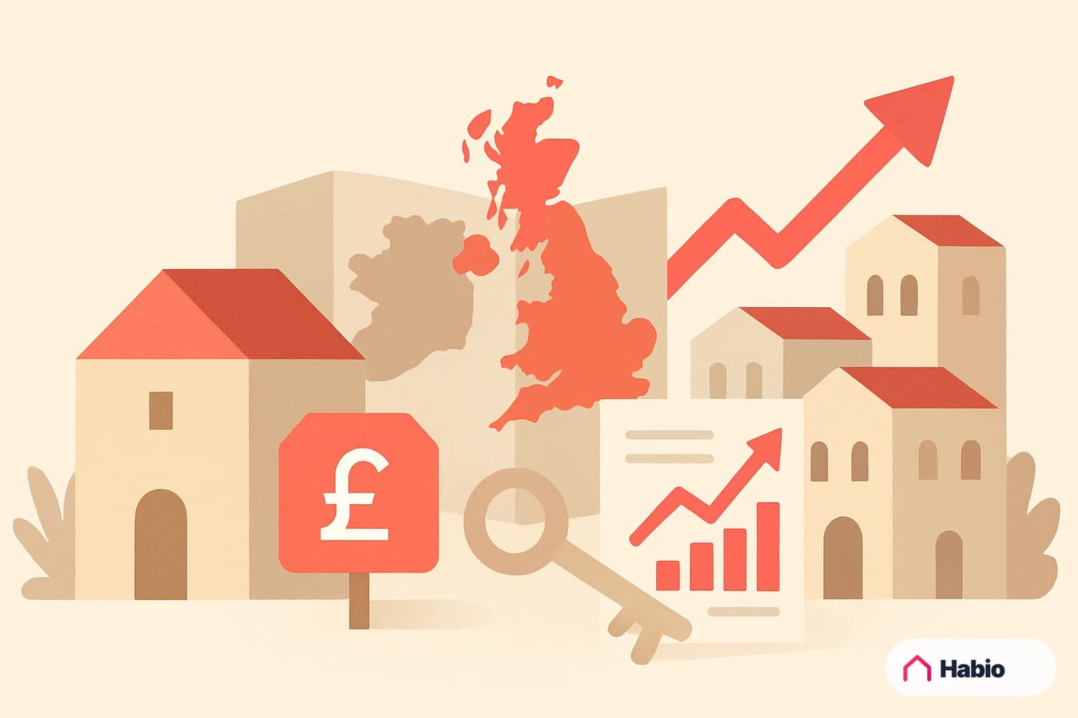 Illustration: UK Asking Prices Rise as Mortgage Rates Climb Higher